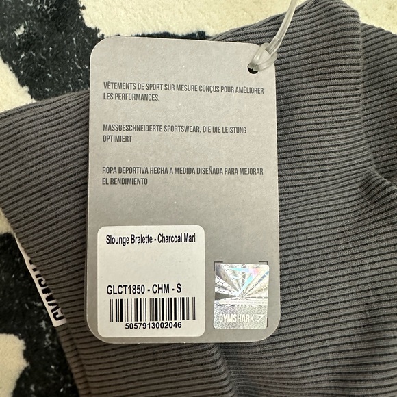 Gymshark Slounge Bralette Charcoal Marl Small - Picture 4 of 4